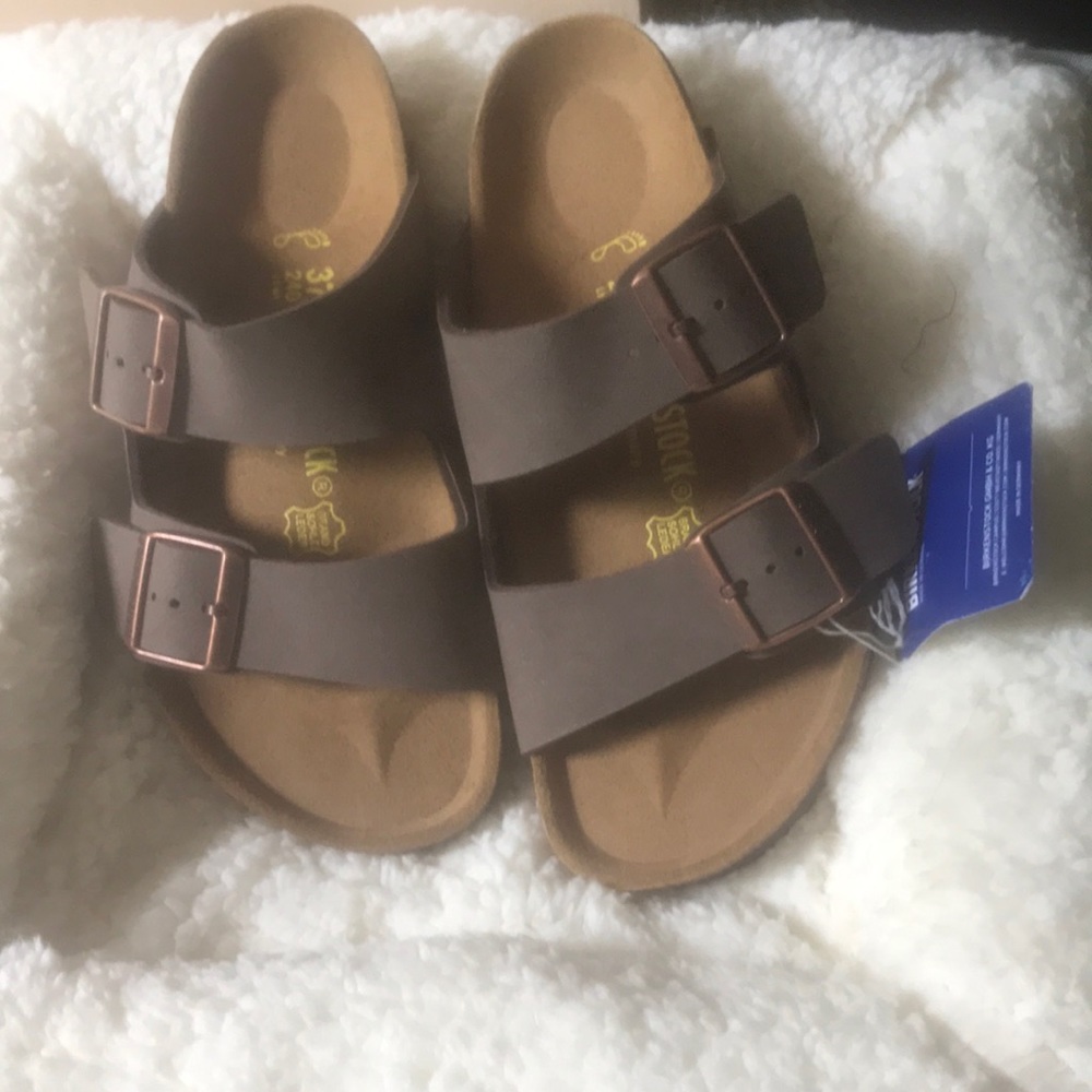 Brand new dark brown birks with tags